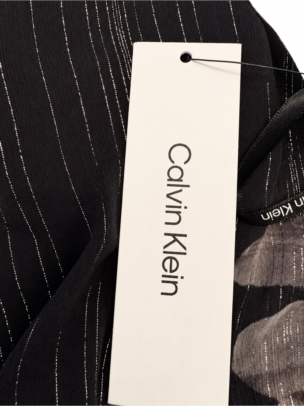NWT Calvin Klein Floral Metallic Flutter Sleeve Midi Dress Size 10 - Picture 7 of 9